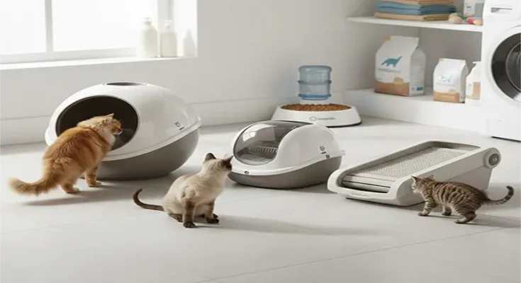 Self-cleaning litter box comparison for multi-cat households